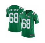 Men's Nike New York Jets #68 Breno Giacomini Limited Green Rush NFL Jersey