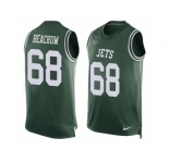 Men's Nike New York Jets #68 Kelvin Beachum Limited Green Player Name & Number Tank Top NFL Jersey