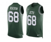 Men's Nike New York Jets #68 Kelvin Beachum Limited Green Player Name & Number Tank Top NFL Jersey