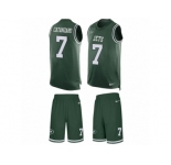 Men's Nike New York Jets #7 Chandler Catanzaro Limited Green Tank Top Suit NFL Jersey