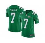 Men's Nike New York Jets #7 Geno Smith Limited Green Rush NFL Jersey