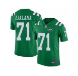 Men's Nike New York Jets #71 Ben Ijalana Limited Green Rush NFL Jersey