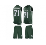 Men's Nike New York Jets #71 Ben Ijalana Limited Green Tank Top Suit NFL Jersey