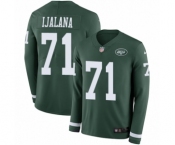 Men's Nike New York Jets #71 Ben Ijalana Limited Green Therma Long Sleeve NFL Jersey