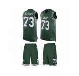 Men's Nike New York Jets #73 Joe Klecko Limited Green Tank Top Suit NFL Jersey