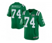 Men's Nike New York Jets #74 Nick Mangold Limited Green Rush NFL Jersey