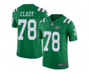 Men's Nike New York Jets #78 Ryan Clady Limited Green Rush NFL Jersey