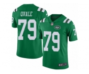 Men's Nike New York Jets #79 Brent Qvale Elite Green Rush NFL Jersey