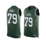 Men's Nike New York Jets #79 Brent Qvale Limited Green Player Name & Number Tank Top NFL Jersey