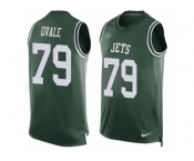 Men's Nike New York Jets #79 Brent Qvale Limited Green Player Name & Number Tank Top NFL Jersey