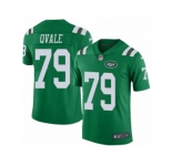 Men's Nike New York Jets #79 Brent Qvale Limited Green Rush NFL Jersey