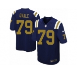 Men's Nike New York Jets #79 Brent Qvale Limited Navy Blue Alternate NFL Jersey