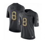 Men's Nike New York Jets #8 Cairo Santos Limited Black 2016 Salute to Service NFL Jersey