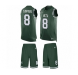 Men's Nike New York Jets #8 Cairo Santos Limited Green Tank Top Suit NFL Jersey