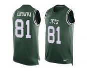 Men's Nike New York Jets #81 Quincy Enunwa Limited Green Player Name & Number Tank Top NFL Jersey