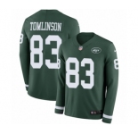 Men's Nike New York Jets #83 Eric Tomlinson Limited Green Therma Long Sleeve NFL Jersey
