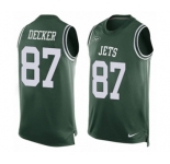 Men's Nike New York Jets #87 Eric Decker Limited Green Player Name & Number Tank Top NFL Jersey