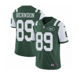 Men's Nike New York Jets #89 Chris Herndon Green Team Color Vapor Untouchable Limited Player NFL Jersey