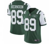 Men's Nike New York Jets #89 Chris Herndon Green Team Color Vapor Untouchable Limited Player NFL Jersey