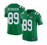 Men's Nike New York Jets #89 Chris Herndon Limited Green Rush Vapor Untouchable NFL Jersey