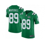 Men's Nike New York Jets #89 Jalin Marshall Elite Green Rush NFL Jersey