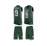 Men's Nike New York Jets #9 Bryce Petty Limited Green Tank Top Suit NFL Jersey