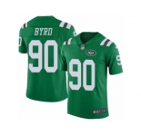 Men's Nike New York Jets #90 Dennis Byrd Limited Green Rush NFL Jersey