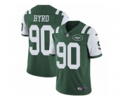 Men's Nike New York Jets #90 Dennis Byrd Vapor Untouchable Limited Green Team Color NFL Jersey