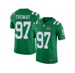Men's Nike New York Jets #97 Lawrence Thomas Limited Green Rush NFL Jersey