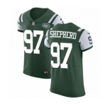 Men's Nike New York Jets #97 Nathan Shepherd Green Team Color Vapor Untouchable Elite Player NFL Jersey