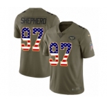 Men's Nike New York Jets #97 Nathan Shepherd Limited Olive USA Flag 2017 Salute to Service NFL Jersey