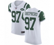 Men's Nike New York Jets #97 Nathan Shepherd White Vapor Untouchable Elite Player NFL Jersey