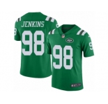 Men's Nike New York Jets #98 Jarvis Jenkins Limited Green Rush NFL Jersey