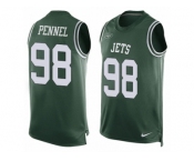 Men's Nike New York Jets #98 Mike Pennel Limited Green Player Name & Number Tank Top NFL Jersey