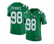 Men's Nike New York Jets #98 Mike Pennel Limited Green Rush NFL Jersey