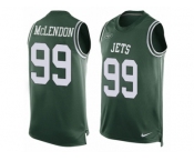 Men's Nike New York Jets #99 Steve McLendon Limited Green Player Name & Number Tank Top NFL Jersey