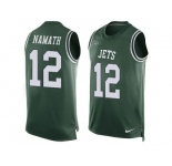 Nike New York Jets #12 Joe Namath Green Team Color Men's Stitched NFL Limited Tank Top Jersey