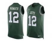Nike New York Jets #12 Joe Namath Green Team Color Men's Stitched NFL Limited Tank Top Jersey