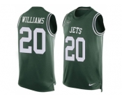 Nike New York Jets #20 Marcus Williams Green Team Color Men's Stitched NFL Limited Tank Top Jersey