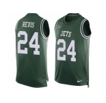 Nike New York Jets #24 Darrelle Revis Green Team Color Men's Stitched NFL Limited Tank Top Jersey