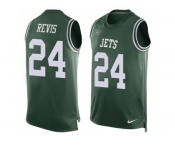 Nike New York Jets #24 Darrelle Revis Green Team Color Men's Stitched NFL Limited Tank Top Jersey