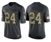 Nike New York Jets #24 Darrelle Revis Men's Stitched Black NFL Salute to Service Limited Jerseys