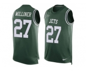 Nike New York Jets #27 Dee Milliner Green Team Color Men's Stitched NFL Limited Tank Top Jersey