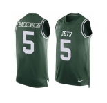 Nike New York Jets #5 Christian Hackenberg Green Team Color Men's Stitched NFL Limited Tank Top Jersey