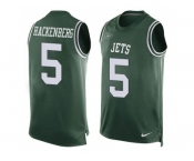 Nike New York Jets #5 Christian Hackenberg Green Team Color Men's Stitched NFL Limited Tank Top Jersey
