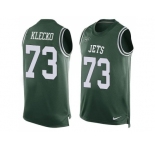 Nike New York Jets #73 Joe Klecko Green Team Color Men's Stitched NFL Limited Tank Top Jersey