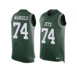 Nike New York Jets #74 Nick Mangold Green Team Color Men's Stitched NFL Limited Tank Top Jersey