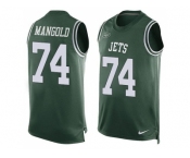 Nike New York Jets #74 Nick Mangold Green Team Color Men's Stitched NFL Limited Tank Top Jersey