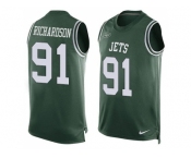 Nike New York Jets #91 Sheldon Richardson Green Team Color Men's Stitched NFL Limited Tank Top Jersey