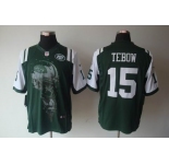 nike nfl jerseys new york jets #15 tebow green[helmet tri-blend limited]